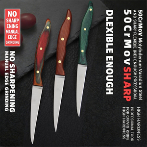 Set di <span class=keywords><strong>Coltelli</strong></span> da Cucina <span class=keywords><strong>per</strong></span> Intaglio, Scultura e Modellazione, <span class=keywords><strong>per</strong></span> Incisione, Pelatura di Frutta e Verdura, in Metallo Durevole con Manico in <span class=keywords><strong>Legno</strong></span> - Product Image 1