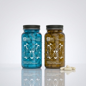 Flacons en verre givré pour capsules et médicaments 150ml 200ml 250ml, pour pilules et compléments alimentaires, avec étiquettes personnalisées haut de gamme - Product Image 5