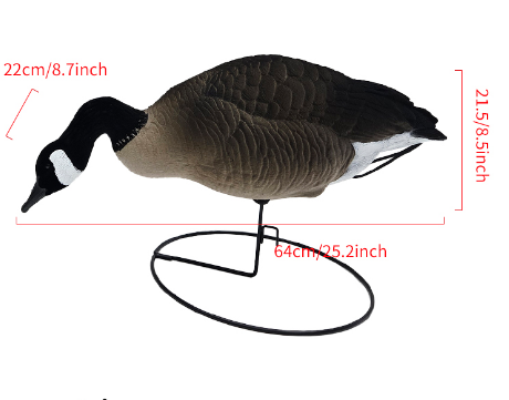 Tête d'alimentation floquée pour leurre d'oie du Canada