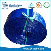 Tuyau d'irrigation de haute qualité de 80mm bleu carrelé tuyau d'eau flexible de 3 pouces 3 "100m tuyau plat