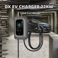 Nouvelle borne de recharge murale intelligente T12 pour véhicules électriques, 22 kW, triphasée, 32 A, Type 2, IP55, certification CE, OEM personnalisé pour les usines de fabrication, recharge de véhicules électriques