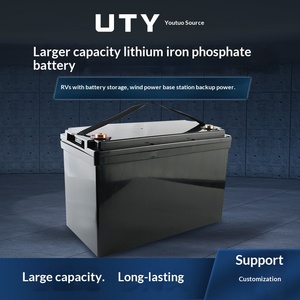 Batterie de stockage d'énergie photovoltaïque extérieure à grande capacité 12V/24V alimentée par cellules solaires au phosphate de fer et de lithium - Product Image 4