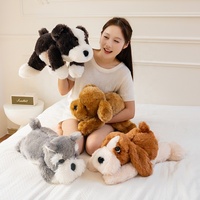 Peluche personnalisée, chien endormi moelleux, animaux en peluche, quatre styles pour la décoration de chambre et l'approvisionnement des magasins de détail