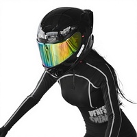 Casque de moto intégral de la marque RNG avec double visière et grand spoiler GB811-2022A certifié