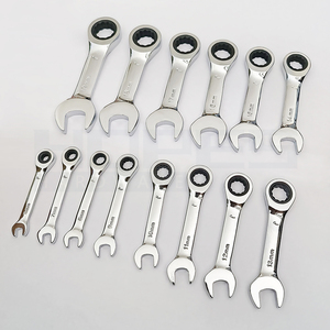 Oemshort Handle Combination <strong>Ratchet</strong> <strong>Wrench</strong> 6-19mm Chrome Vanadium Steel Box And Open End Spanner Hand Tools - Product Image 4
