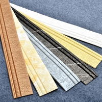 Bande de bordure auto-adhésive 3D en mousse XPE imperméable de 10 m pour plinthe, plafond et coin intérieur