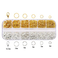 Kit de fournitures pour la fabrication de bijoux, anneaux ouverts, fermoirs mousquetons avec pinces et pincettes pour la création de bijoux faits main DIY