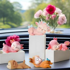 Moule en silicone époxy fait main M50530 pour décoration créative de tableau de bord de voiture, motif cerf Yi <span class=keywords><strong>Lu</strong></span> Ping An, accessoires de voiture - Product Image 1