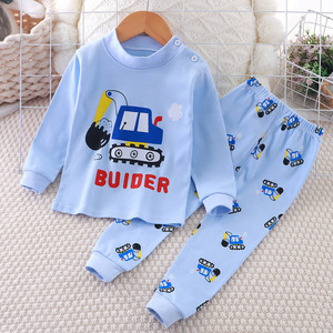 En Gros Ensemble Pyjama Doux Pur Coton à Manches Longues pour Enfants Haut et Pantalon 2 Pièces Tenue de Nuit Décontractée pour Bébés et Enfants <span class=keywords><strong>Pyjamas</strong></span> de Noël - Product Image 3