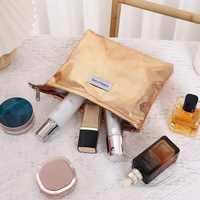 Sacs cosmétiques en Pu à paillettes brillantes à logo personnalisé pochette à fermeture éclair portable pour femmes pochette de maquillage à paillettes trousse de toilette sac de rangement