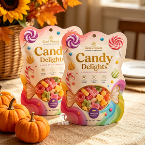 Premium Custom Candy Packaging <b>Bags</b> Digital Printing Shaped <b>Zip</b> <b>Lock</b> Pouches for Chocolate Packaging - Product Image 6