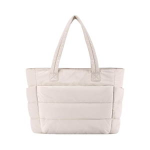 Borsa Tote imbottita leggera con chiusura a cerniera trapuntata da donna per accessori estivi da viaggio <span class=keywords><strong>o</strong></span> da lavoro con scomparti - Product Image 1