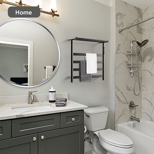 Smart Modern Wall Mounted Electric Towel <b>Rack</b> Shelf 304 Stainless Steel Bathroom Heater Heating Towel Warmer - Product Image 5