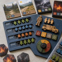 Jeu de société personnalisé en carton résistant aux incendies – Emballage recyclable pour la formation en réponse aux situations d'urgence communautaires et préparation aux catastrophes