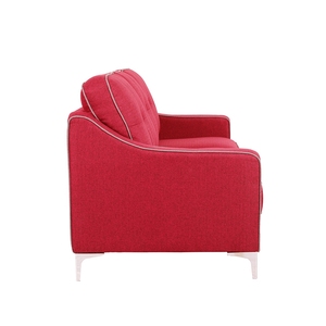 Bộ <span class=keywords><strong>Sofa</strong></span> 3 Chỗ Ngồi Vải Lanh Đỏ Hiện Đại Couch Phòng Khách <span class=keywords><strong>Sofa</strong></span> - Product Image 4