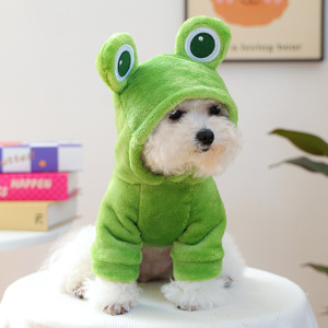 Vêtements pour animaux de compagnie personnalisés, élégants, luxueux, chauds, en polyester, style décontracté, tenues de fête pour chiens et chats, costumes de transformation en flanelle - Product Image 2