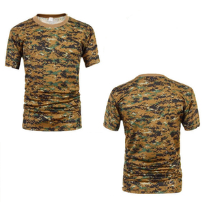 Camiseta Táctica de Camuflaje para Hombre, Cuello Redondo, Secado Rápido, Poliéster, Manga Corta, Estilo Militar, para Actividades al Aire Libre - Product Image 2