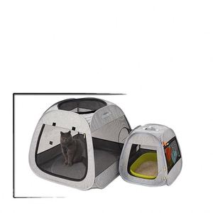 Parc de jeu double pour animaux de compagnie certifié BSCI, pliable, pour l'intérieur et l'extérieur, tente de jeu pop-up portable, cage pour chiots, clôture pour animaux, niche - Product Image 6