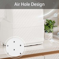 Organisateur de comptoir de cuisine en plastique à 2 niveaux égouttoir à vaisselle et porte-ustensiles organisateur d'armoire assiettes bols gain de place couvercle de couvercle