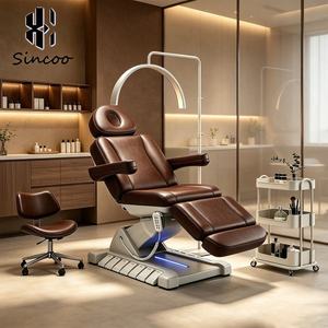 Cama de Belleza Eléctrica de Cuero Sintético para Spa y Salón, la Más Vendida en Gran Bretaña, Cama para Pestañas, Silla de Masaje Facial - Product Image 1