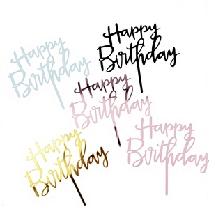 Adornos Acrílicos para Pastel de Feliz Cumpleaños a Precio de Fábrica, para Decoración de Pasteles, Accesorios para Decoración de Fiestas - Product Image 1