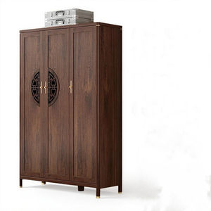 Nouvelle armoire en bois massif de style chinois pour petits appartements à deux portes pour le stockage dans la chambre à coucher - Product Image 3