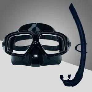 免费通气管潜水面罩和通气管眼镜潜水游泳轻松呼吸管套装通气管面罩