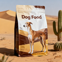 Factory Price Custom Design Gravure Printing Clear Window 5kg 10kg Dog Food Packaging Flat Bottomed Bag