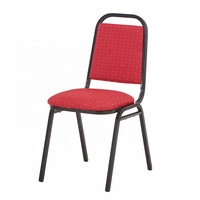 Chaises d'hôtel à dossier trapézoïdal, fabrication directe usine, structure métallique, assise rembourrée, design moderne, empilables, durables, pour entrée et salon