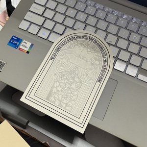 <span class=keywords><strong>Carte</strong></span> de vœux <span class=keywords><strong>personnalisée</strong></span> avec logo en feuille d'or, impression offset, pour anniversaire, nouvel an, remerciement, diplôme - Product Image 4