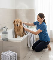 Serviette de bain pour animaux de compagnie, en polaire corail super absorbante et à séchage rapide, serviette de toilettage épaisse et douce pour chiens et chats, large bande pour le nettoyage des animaux de compagnie