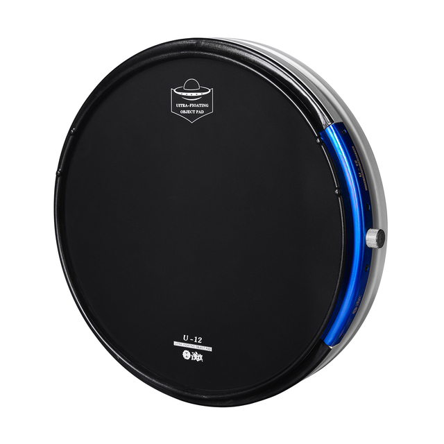 HUN U12 Marching Snare Practice Drum Pad with Silicone Gel & Wooden Base Mute Adjustable Sand-Wire System and Carrying Case