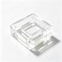 Boîte de présentation magnétique moderne en acrylique transparent écologique SEO CORE pour diamants, pierres précieuses, cristaux et pierres en vrac