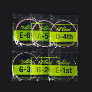 Chất lượng tốt A206 Alice 6 Strings Acoustic Guitar Strings Set phốt pho Bronze + Coated Copper Guitar Strings Guitar phụ kiện - Product Image 5