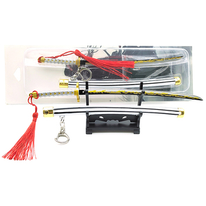 Blanco personalizado 23cm Metal Katana espada aleación Mini espada Metal espada para Demon Slayer Agatsuma Zenitsu - Product Image 4