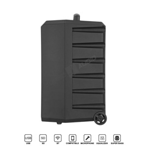 2000W 12" Portable Trolley Karaoke Speaker for V5.0 DSP <strong>Echo</strong>/Reverb Wireless Microphone Rechargeable Battery Guitar <strong>Input</strong> - Product Image 3