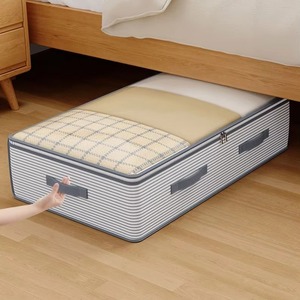 Bolsa de Almacenamiento para Cama <span class=keywords><strong>Dana</strong></span>, Plegable, de Tela No Tejida, Caja de Almacenamiento para Ropa Interior Debajo de la Cama, Diseño con Cremallera Superior Transparente, 30L/53L para Guardar Edredones - Product Image 4