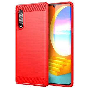 Coque de luxe en TPU souple pour <span class=keywords><strong>LG</strong></span> V60 ThinQ Q51 K41S V30 Plus K40 K22, coque de protection avec Texture en Fiber de carbone, coque arrière de protection - Product Image 6