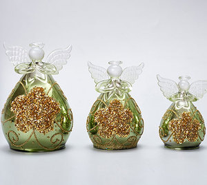 Commercio all'ingrosso di Vetro del Mestiere Della Decorazione di <span class=keywords><strong>Natale</strong></span> Albero Di <span class=keywords><strong>Natale</strong></span> Decorazione Appesa Angelo - Product Image 6