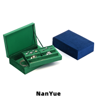 Boîte à bijoux en velours avec couvercle rabattable, boîte de rangement pour bijoux, plateau amovible, logo personnalisé, emballage pour bijoux, organisateur de bijoux multi-compartiments