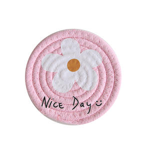 Tapis de salle à manger <span class=keywords><strong>japonais</strong></span> tissé à la main, isolation <span class=keywords><strong>en</strong></span> <span class=keywords><strong>tissu</strong></span>, vent, fleur, ventouse, tapis de table <span class=keywords><strong>en</strong></span> corde de coton - Product Image 6