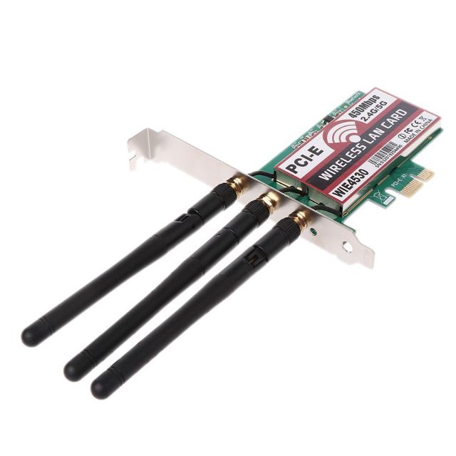 450Mbps Wireless WiFi Network Card PCI-Express Adapter Desktop Card for Intel 5300 with Compatible Slot PCI-E X1/X4/X8/X16