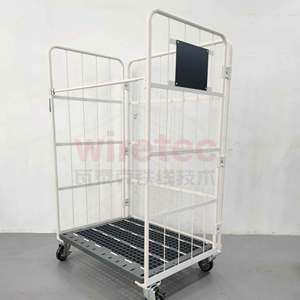 Carro de Logística Plegable de Metal Vatek con 4 Ruedas de PU, Estructura de Malla con Recubrimiento en Polvo, para Uso en Almacenes y Supermercados - Product Image 2