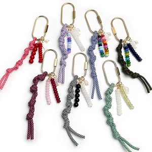Colgante <span class=keywords><strong>de</strong></span> Bolso y Llavero <span class=keywords><strong>de</strong></span> Cordón Trenzado <span class=keywords><strong>de</strong></span> Nylon Azul Tejido a Mano con Cuentas <span class=keywords><strong>de</strong></span> Ábaco Coloridas, Accesorios <span class=keywords><strong>de</strong></span> Moda y Abalorios - Product Image 1