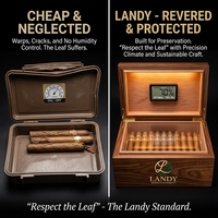 Cave à cigares de luxe en bois Landy, humidor rectangulaire gravé en MDF, emballage haut de gamme, vente en gros, fabricant, fournisseur de boîtes en vrac