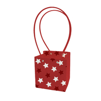 Sac cadeau en papier à motif étoile INUNION avec poignées, porte-bouquet pour la livraison de fleurs, emballage cadeau décoratif pour fleuriste