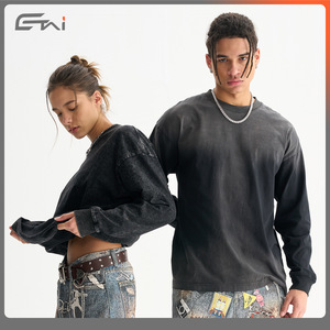 Abbigliamento da <span class=keywords><strong>uomo</strong></span> Dreaming Lion |   T-Shirt Vintage in Cotone Pesante Lavato di Alta Qualità 230g, Manica Lunga, Tinta Unita, Maglietta Base per <span class=keywords><strong>Uomo</strong></span> e Donna - Product Image 5