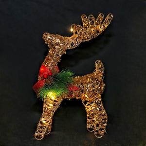 2025년 크리스마스 불빛 철제 별 모양 순록 장식, 배터리 작동식 LED 트리 장식 및 헤드업 조명 - Product Image 2