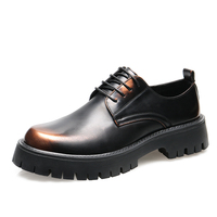 Chaussures Oxford habillées pour hommes, décontractées, à lacets, style brogue, en PU à carreaux, pour mariage, fête ou affaires