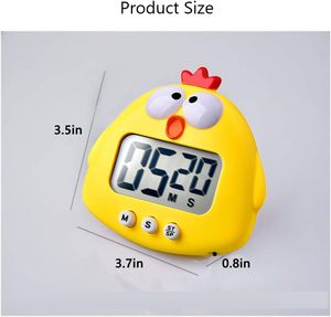 Minuteur de cuisine numérique en forme d'ours, écologique, avec contrôle tactile, design animalier décoratif mignon, en plastique - Product Image 3